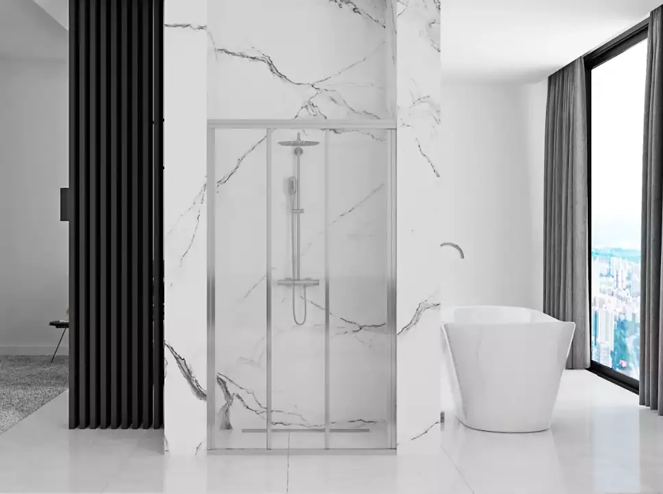 Porte de douche Zenith  EasyClean Chrome